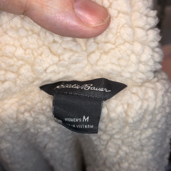 Eddie Bauer ladies Sherpa lined cardigan size medium - Picture 4 of 4